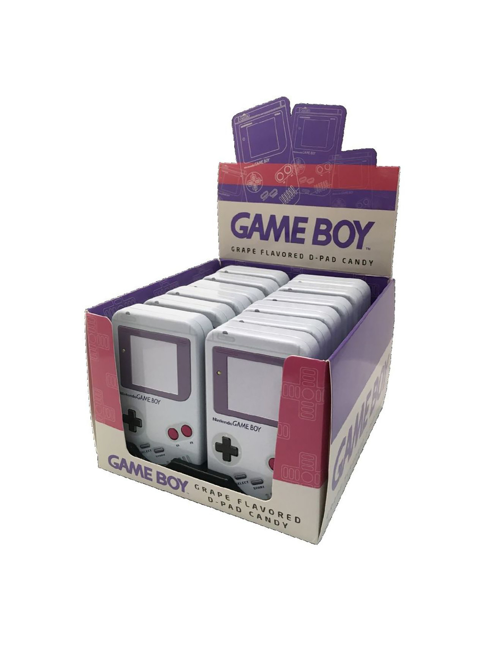Nintendo Gameboy Tin Grape Flavored Candy PDQ 12Pk